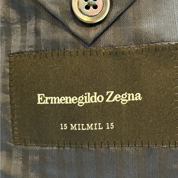 Ermenegildo Zegna Green Blue Windowpane Check Wool Sport Coat Eu 54 US 44 - Picture 12 of 12